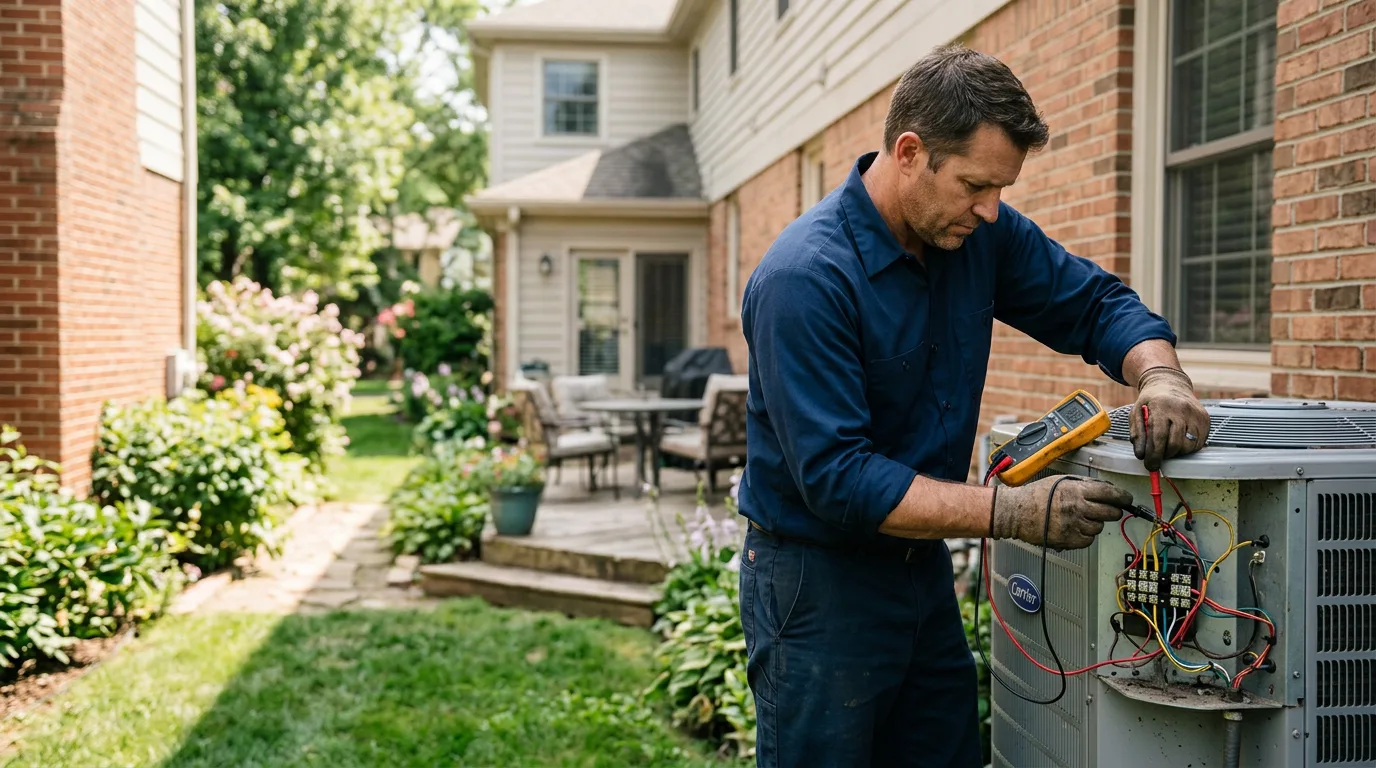 HVAC technician working near Peace Valley, MO